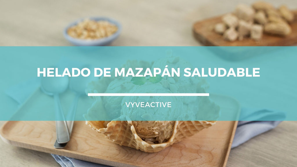 Helado de mazapán saludable