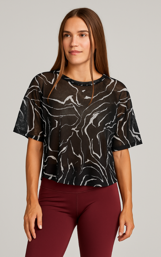 Playera Mesh Oversize Flow