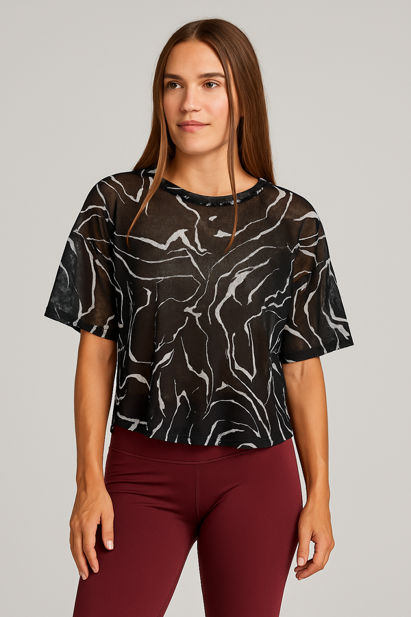 Playera Mesh Oversize Flow